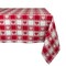 CC Home Furnishings Red and White Checkered Hearts Rectangular Tablecloth 60" x 84"